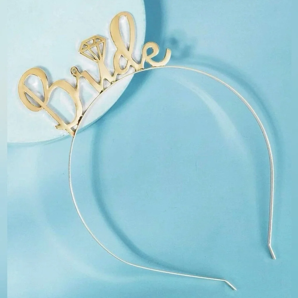 NIP Silver & Gold Bride Headband - Bridal Shower & Bachelorette Party Accessory